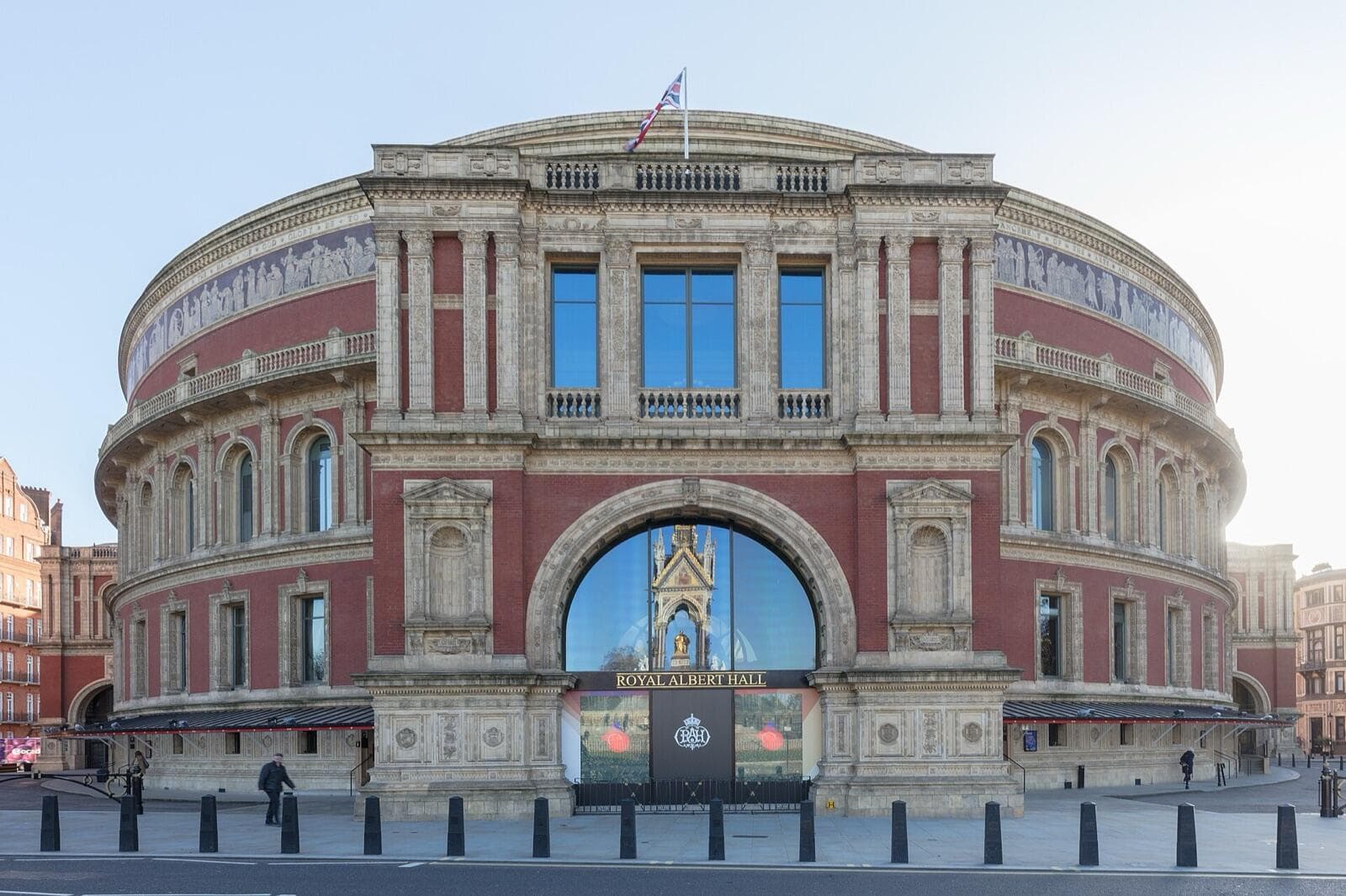 The Royal Albert Hall's red-brick rotunda and glass dome